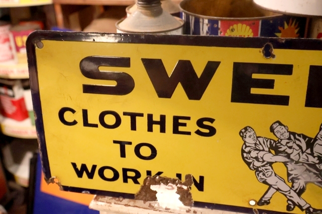 画像2: dp-251008-22 SWEET-ORR 1920's-1930's Porcelain Sign