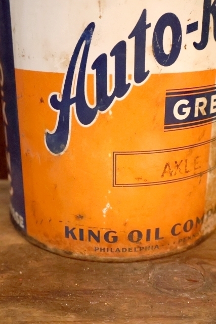 画像2: dp-251008-87 KING OIL COMPANY 1940's-1950's Auto-King GREASE 5 LBS. CAN