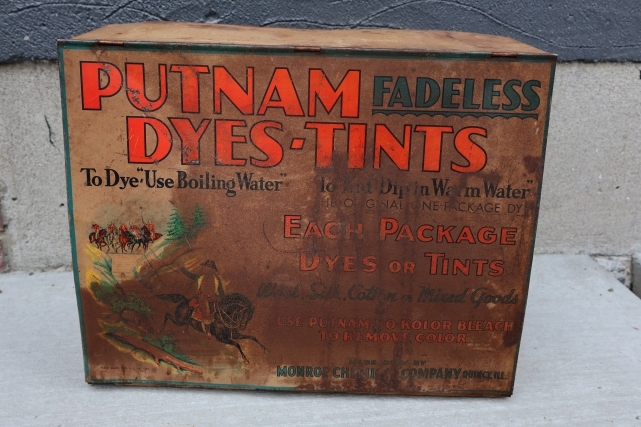 画像1: dp-251008-12 MONROE CHEMICAL COMPANY 1930's PUTNAM DYES-TINTS DISPLAY RACK