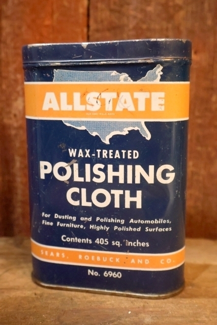 画像1: dp-251008-87 ALLSTATE WAX-TREATED POLISHING CLOTH CAN