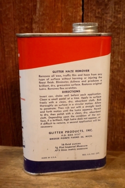 画像4: dp-251010-14 GLITTER PRODUCTS, INC 1950's GLITTER HAZE REMOVER Super Liquid Cleaner Can