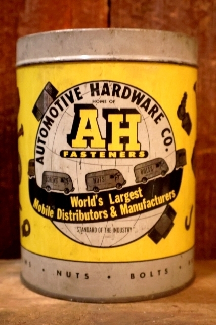 画像1: dp-251010-13 AUTOMOTIVE HARDWARE CO. 1940's-1950's AH FASTENERS TIN CAN (E)