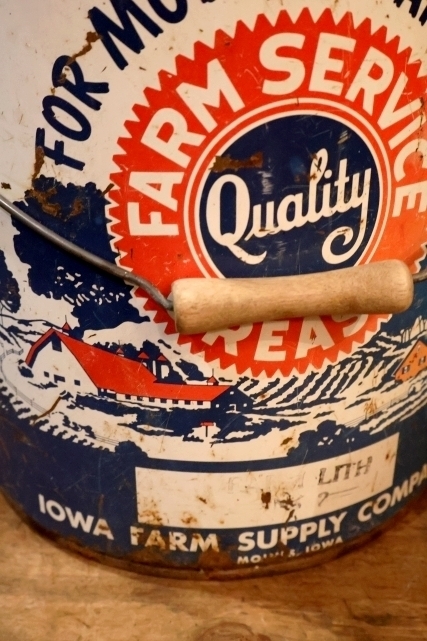画像4: dp-251008-86 IOWA FARM SUPPLY COMPANY 1950's FARM SERVICE GREASE 40 LBS. CAN