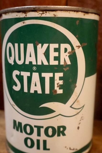 画像2: dp-251008-87 QUAKER STATE 1950's-1960's MOTOR OIL ONE U.S. QUART CAN
