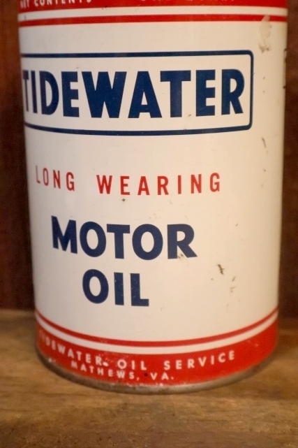 画像2: dp-251008-87 TIDEWATER OIL SERVICE 1950's MOTOR OIL ONE U.S. QUART CAN