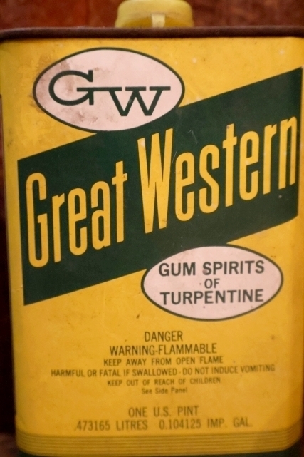 画像2: dp-251008-87 GREAT WESTERN GUM SPIRUTS OF TURPENTINE 1 PINT CAN