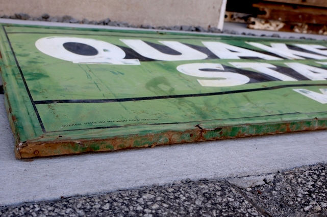 画像14: dp-251008-20 【※店頭ピックのみ】QUAKER STATE MOTOR OIL 1940's-1950's METAL SIGN
