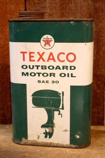 画像1: dp-251201-10 TEXACO 1950's OUTBOARD MOTOR OIL ONE U.S. QUART CAN