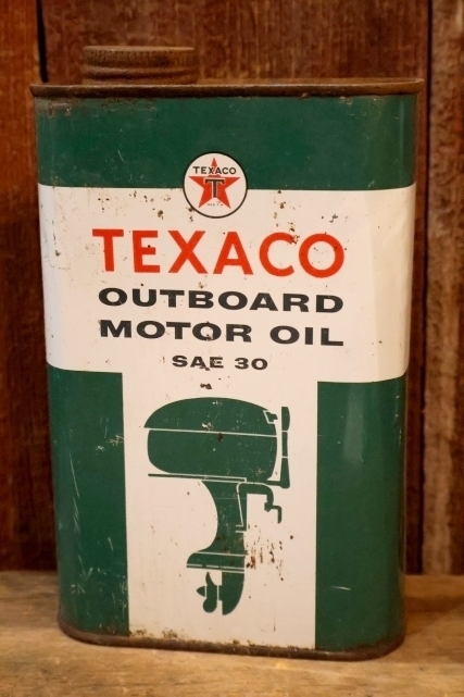 画像1: dp-251201-10 TEXACO 1950's OUTBOARD MOTOR OIL ONE U.S. QUART CAN