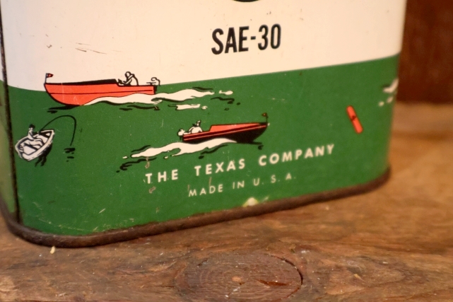 画像3: dp-251201-10 TEXACO 1950's OUTBOARD MOTOR OIL ONE U.S. QUART CAN