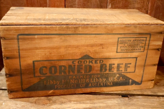 画像3: dp-251201-18 Libby McNeill & Libby COOKED CORNED BEEF 1950's Wood Box