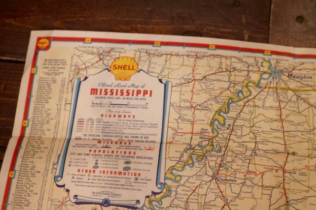 画像3: dp-240605-06 SHELL 1930's-1940's Road Map "MISSISSIPPI"