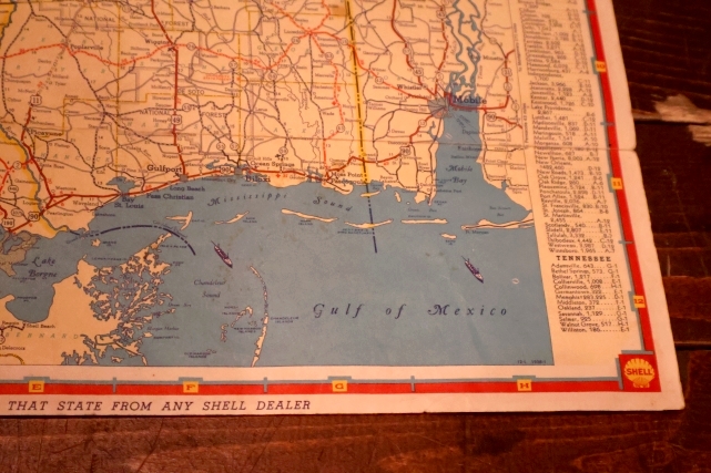 画像5: dp-240605-06 SHELL 1930's-1940's Road Map "MISSISSIPPI"