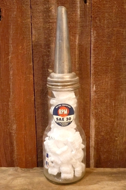 画像1: dp-251008-87 STANDARD OIL COMPANY OF CALIFORNIA 1950's RPM SAE 30 MOTOR OIL BOTTLE