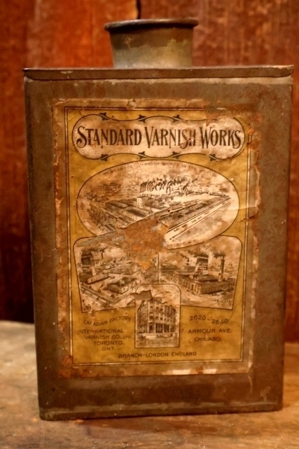 画像4: dp-251008-87 STANDARD VARNISH WORKS 1910's-1920's Auto-Car Light Red Rubbing Vanish Can