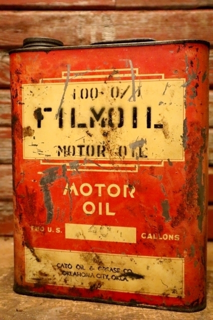 画像1: dp-240508-37 CATO OIL & GREASE CO. FILMOIL MOTOR OIL TWO U.S. GALLONS CAN