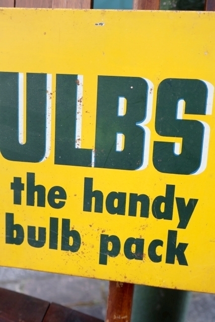 画像3: dp-260204-57 GENERAL ELECTRIC / 1940's-1950's GE BULBS W-sided Metal Sign