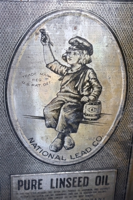 画像2: dp-260204-59 NATIONAL LEAD COMPANY 1920's-1930's PURE LINSEED OIL 38 POUNDS CAN