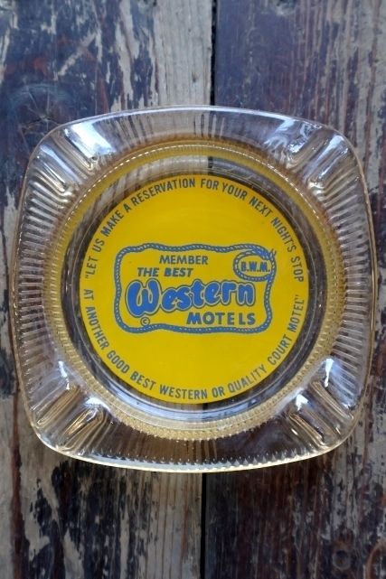 画像2: dp-260204-60 THE BEST Western MOTELS VINTAGE GLASS ASHTRAY