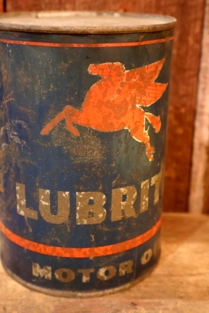 画像2: dp-260204-88 Mobil LUBRITE / 1950's-1960's MOTOR OIL ONE U.S. QUART CAN