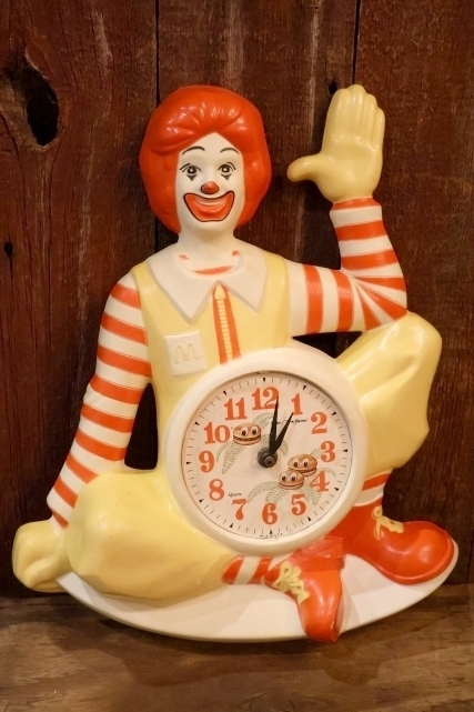 画像1: ct-260204-03  McDonald's / Ronald McDonald 1980's Wall Clock