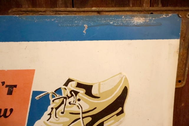 画像6: dp-260204-06 CAT'S PAW Rubber Heels 1940's Advertising Metal Sign