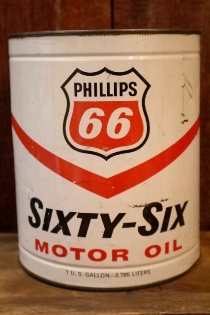 画像1: dp-260204-92 PHILLIPS 66 SIXTY-SIX MOTOR OIL ONE U.S. GALLON CAN