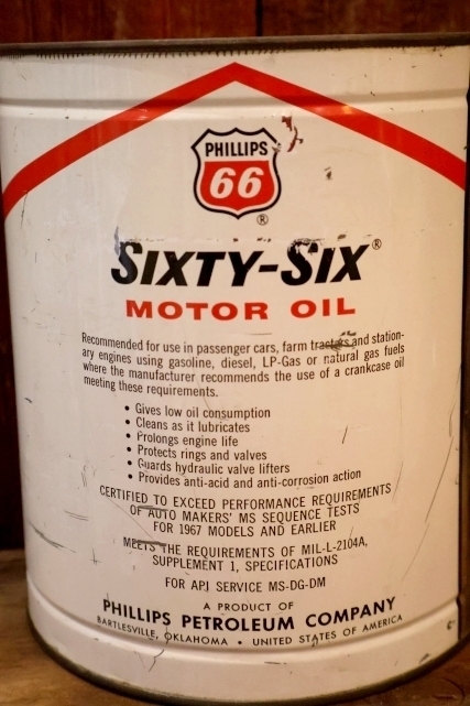 画像3: dp-260204-92 PHILLIPS 66 SIXTY-SIX MOTOR OIL ONE U.S. GALLON CAN