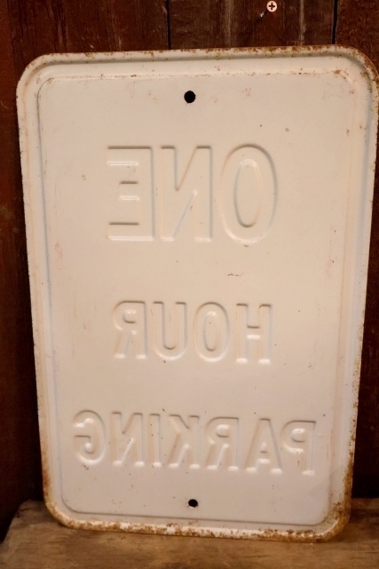 画像5: dp-260204-08 ONE HOUR PARKING STEEL EMBOSSED STREET ROAD SIGN