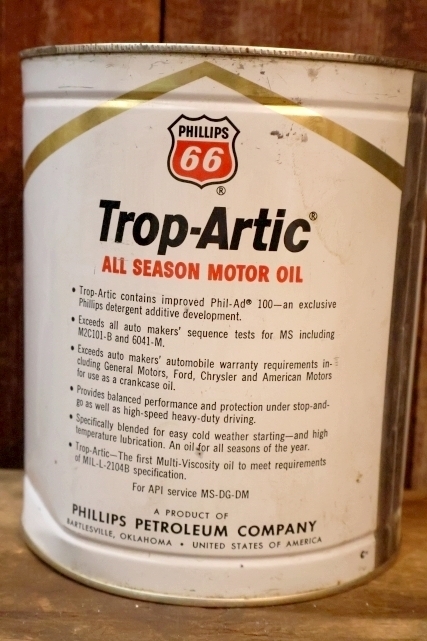 画像3: dp-260204-36 PHILLIPS 66 Trop-Artic ALL SEASON MOTOR OIL ONE U.S. GALLON CAN