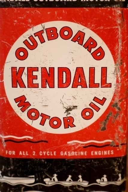 画像2: dp-260204-98 KENDALL 1940's-1950's OUTBOARD MOTOR OIL ONE U.S. QUART CAN
