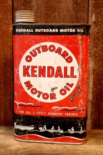 画像1: dp-260204-98 KENDALL 1940's-1950's OUTBOARD MOTOR OIL ONE U.S. QUART CAN