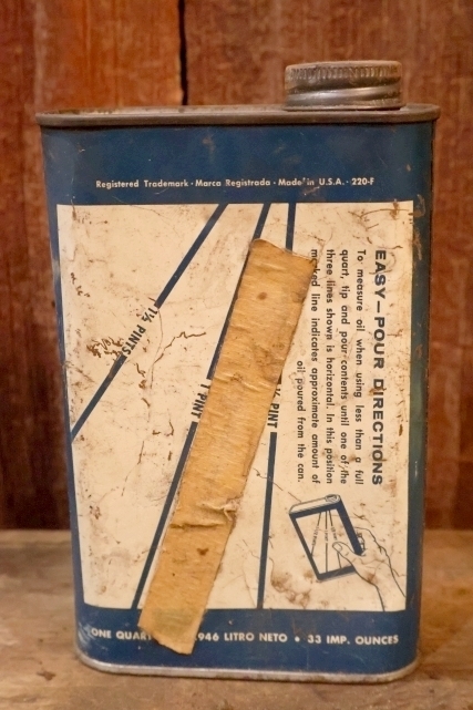 画像5: dp-260204-74 RPM 1950's OUTBOARD MOTOR OIL ONE U.S. QUART CAN