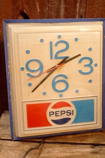 画像7: dp-260204-04 PEPSI 1970's-1980's Lighted Wall Clock