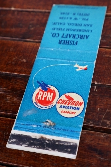画像2: dp-260204-120 RPM CHEVRON AVITATIOM OIL Late1940's-1950's MATCH BOOK