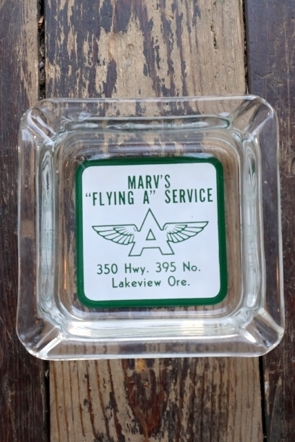 画像2: dp-260204-60 MARV'S "FLYING A" SERVICE VINTAGE GLASS ASHTRAY