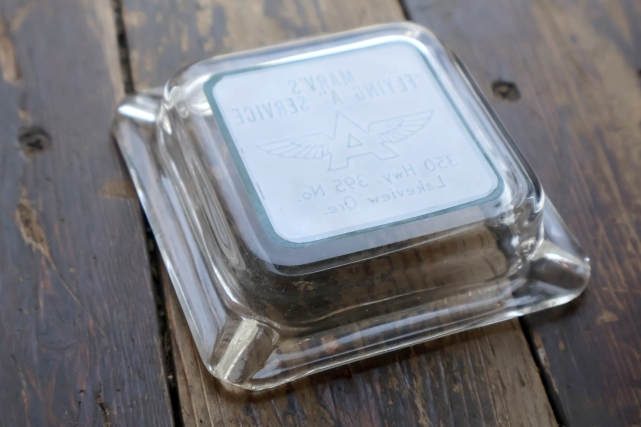 画像4: dp-260204-60 MARV'S "FLYING A" SERVICE VINTAGE GLASS ASHTRAY