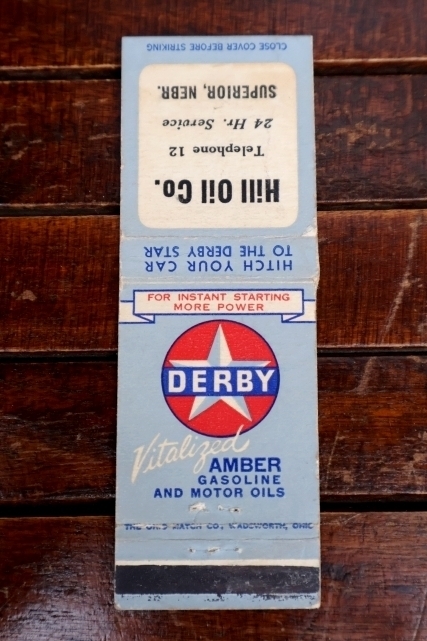 画像1: dp-260204-120 DERBY OIL 1940's-1950's MATCH BOOK