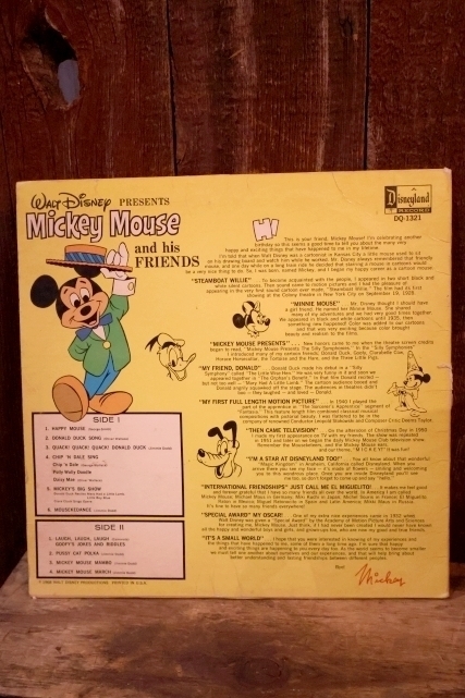 画像6: ct-251201-38 Walt Disney's Mickey Mouse and his FRIENDS 1968 LP Record