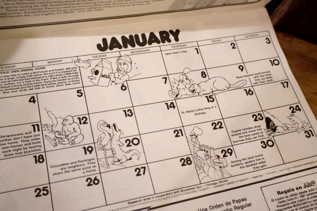 画像3: ct-260106-02 McDonald's 1981 Coloring Calendar