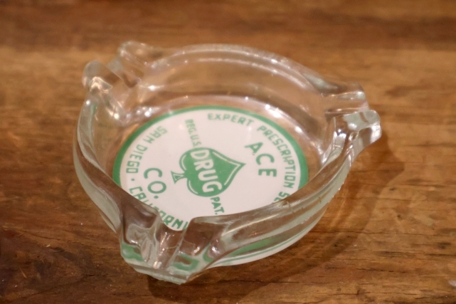 画像3: dp-260204-60 ACE DRUG CO. VINTAGE GLASS ASHTRAY