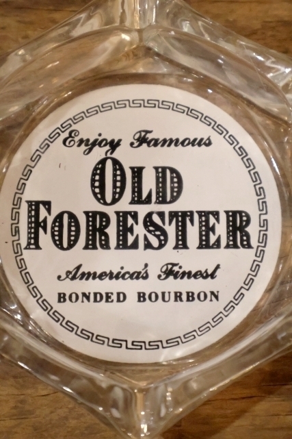 画像1: dp-260204-60 OLD FORESTER VINTAGE GLASS ASHTRAY
