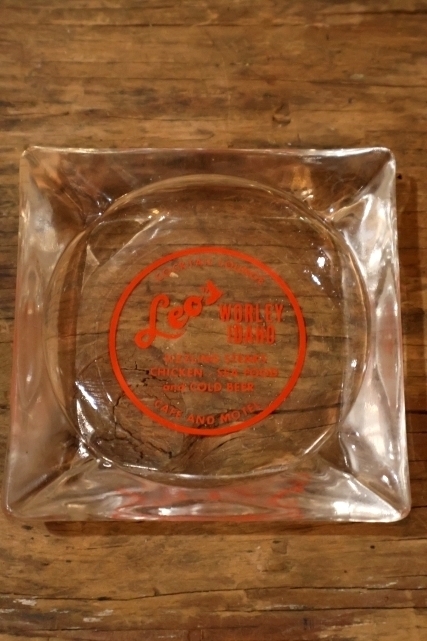画像3: dp-260204-60 Leo's CAFE AND MOTEL VINTAGE GLASS ASHTRAY