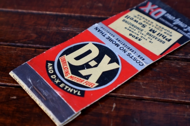 画像2: dp-260204-120 D-X LUBRICANT MOTOR FUEL 1940's Matchbook
