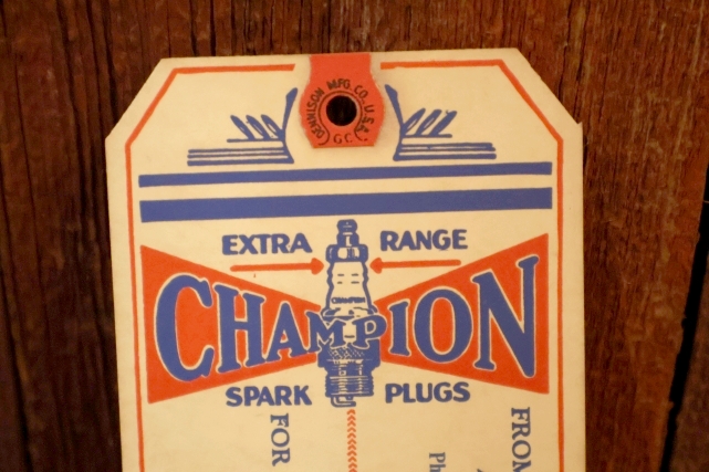 画像3: dp-260303-12 CHAMPION SPARK PLUGS 1930's-1940's Paper Parts Tag