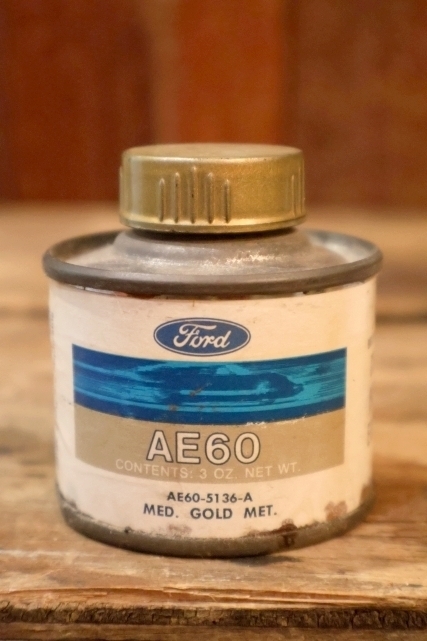 画像1: dp-260204-42 Ford 1960's AE60 COLOR PATCH ENAMEL 3 FL.OZ. CAN "MED.GOLD MET."