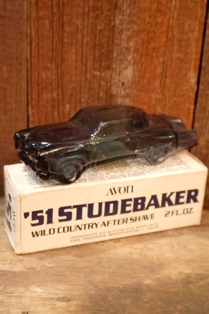 画像1: dp-260303-02 AVON / 1970's '51 STUDEBAKER WILD COUNTRY AFTER SHAVE GLASS BOTTLE