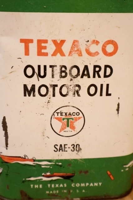 画像2: dp-251201-10 TEXACO 1950's OUTBOARD MOTOR OIL ONE U.S. QUART CAN