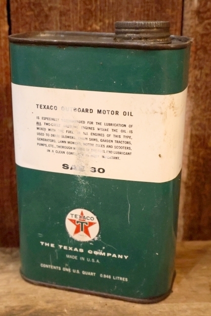 画像3: dp-251201-10 TEXACO 1950's OUTBOARD MOTOR OIL ONE U.S. QUART CAN