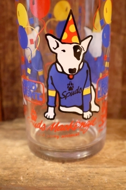 画像3: gs-260204-02 BUD LIGHT 1987 SPUDS MACKENZIE GLASS TUMBLER